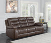 Flamenco Tufted Upholstered Power Sofa Brown - What A Room