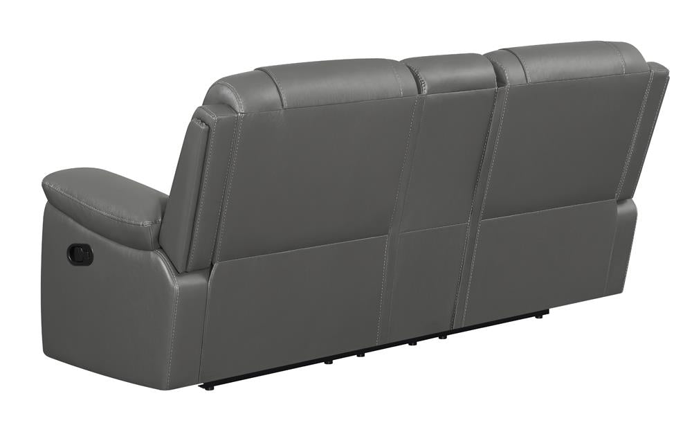 Flamenco Tufted Upholstered Motion Loveseat with Console Charcoal - What A Room