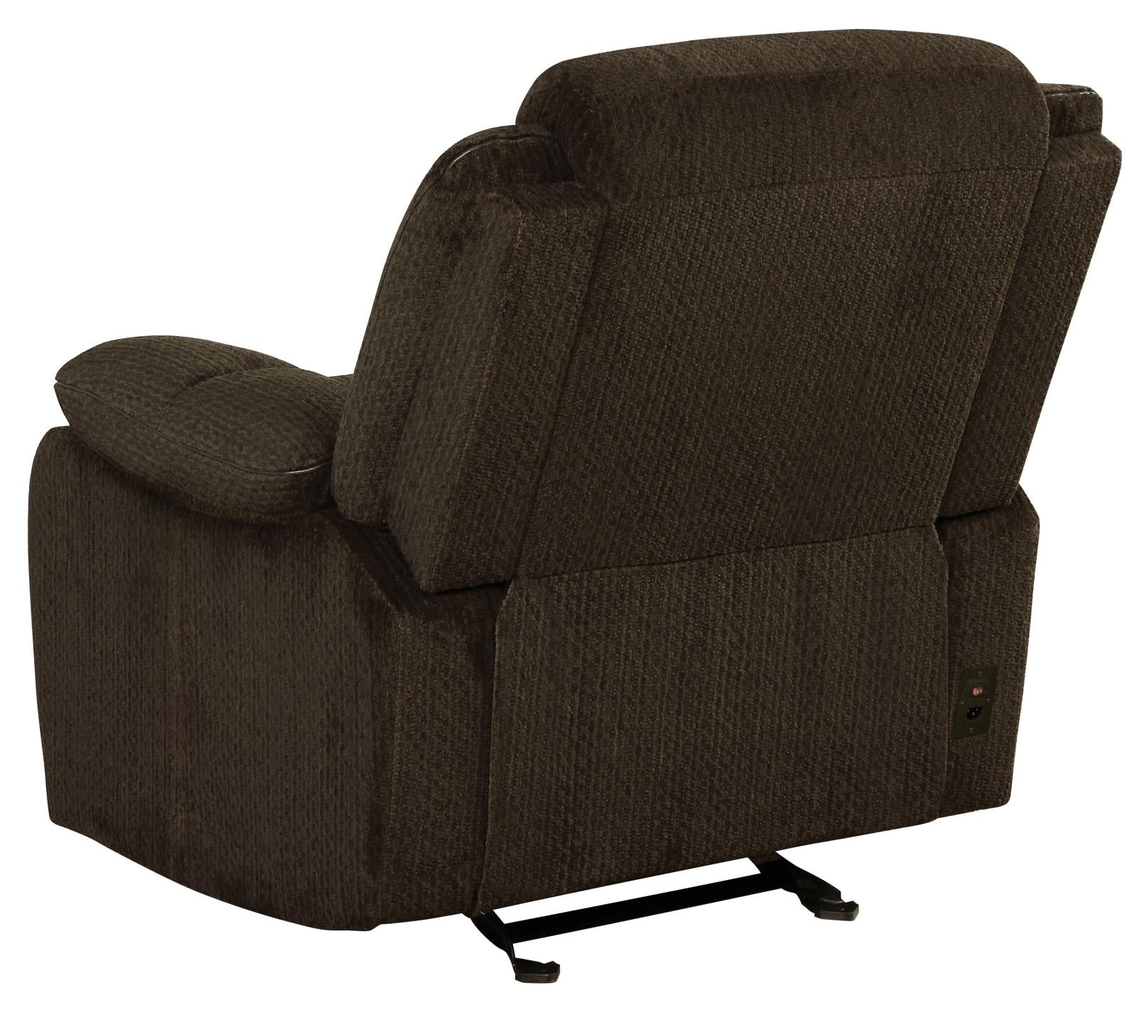 Jennings Upholstered Power Glider Recliner Brown - What A Room