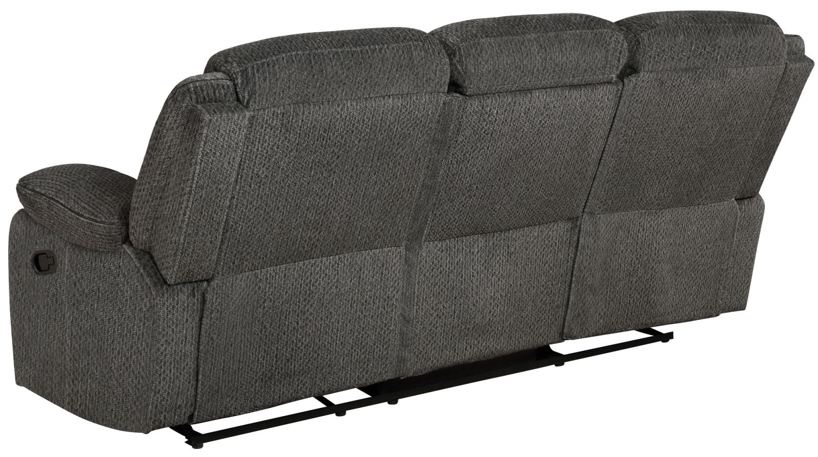 Jennings Upholstered Motion Sofa with Drop-down Table Charcoal - What A Room
