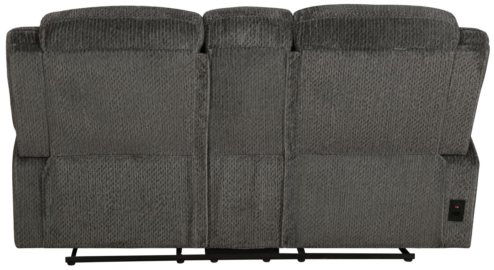 Jennings Upholstered Power Loveseat with Console Charcoal - What A Room