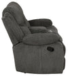 Jennings Upholstered Motion Loveseat with Console Charcoal - What A Room
