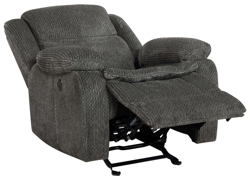 Jennings Upholstered Power Glider Recliner Charcoal - What A Room