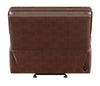 Southwick Pillow Top Arm Power Glider Recliner Saddle Brown - What A Room