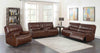 Southwick Pillow Top Arm Power Glider Recliner Saddle Brown - What A Room