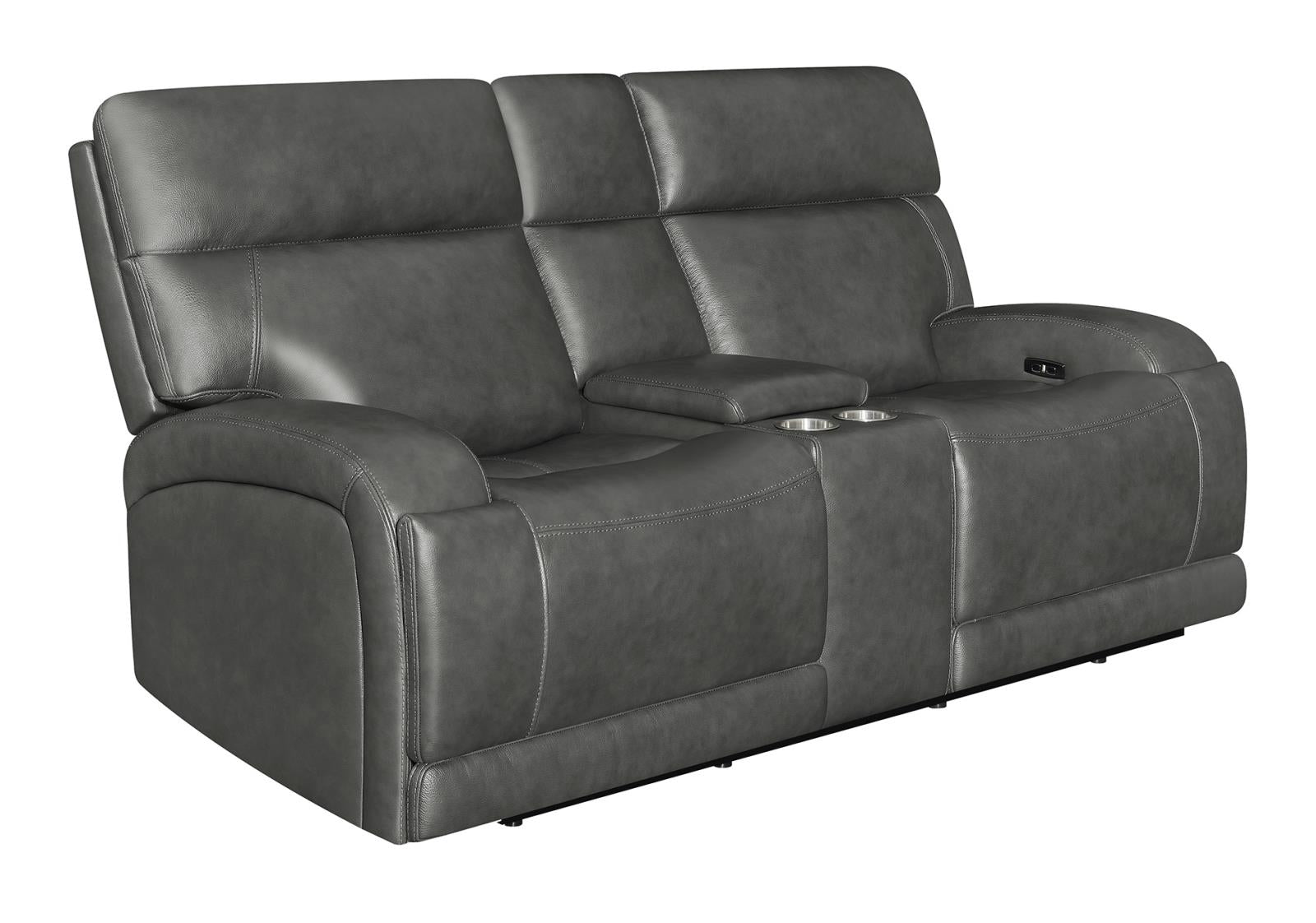 Longport 2-piece Upholstered Power Living Room Set Charcoal - What A Room