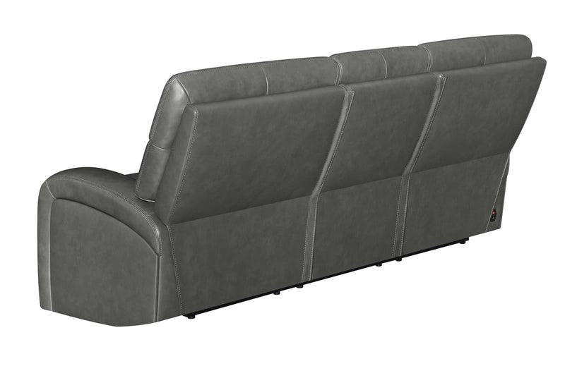 Longport 3-piece Upholstered Power Living Room Set Charcoal - What A Room