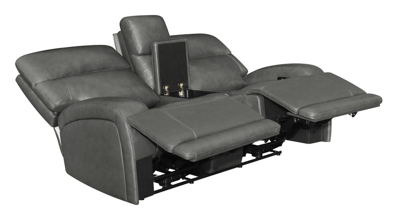 Longport 3-piece Upholstered Power Living Room Set Charcoal - What A Room