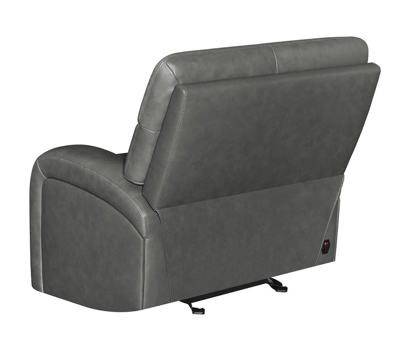 Longport 3-piece Upholstered Power Living Room Set Charcoal - What A Room