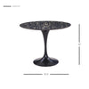 Allie 39" Striped Ebony Wood Veneer Round Dining Table - What A Room