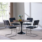 Allie 39" Round Dining Table Black Leg - What A Room