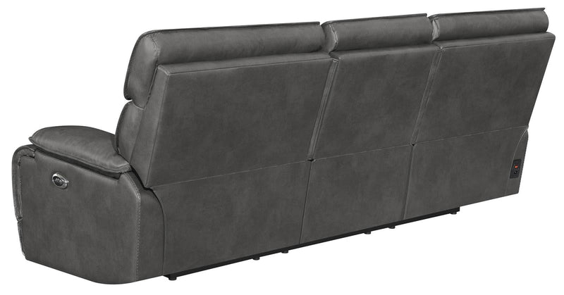 Stanford Cushion Back Power Sofa Charcoal - What A Room
