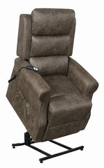 Upholstered Power Lift Recliner Brown - What A Room