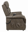 Upholstered Power Lift Recliner Brown - What A Room