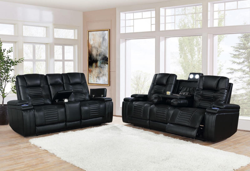 Zane Upholstered Living Room Set Black - What A Room