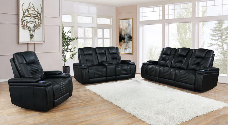 Zane Upholstered Living Room Set Black - What A Room