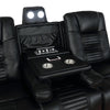 Zane Upholstered Dual Power Sofa Black - What A Room