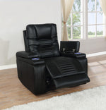 Zane Upholstered Dual Power Recliner Black - What A Room