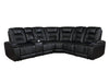 Zane 6-piece Dual Power Sectional Black - What A Room