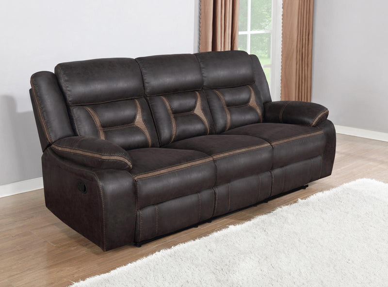 Greer Upholstered Tufted Back Motion Sofa - What A Room
