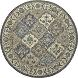 A regal touch to this round accent rug available at the premier home furnishings store in Santa Clara