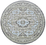 Round style area rug with distinctly ancient style cues - Available at the furniture store near you in Santa Clara - What A Room