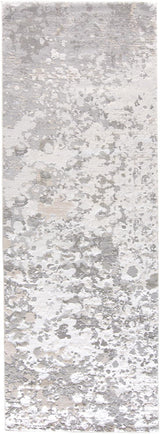 Hallway runner rug with ultra-contemporary silver look with metallic vibes - Santa Clara Furniture Shop What A Room