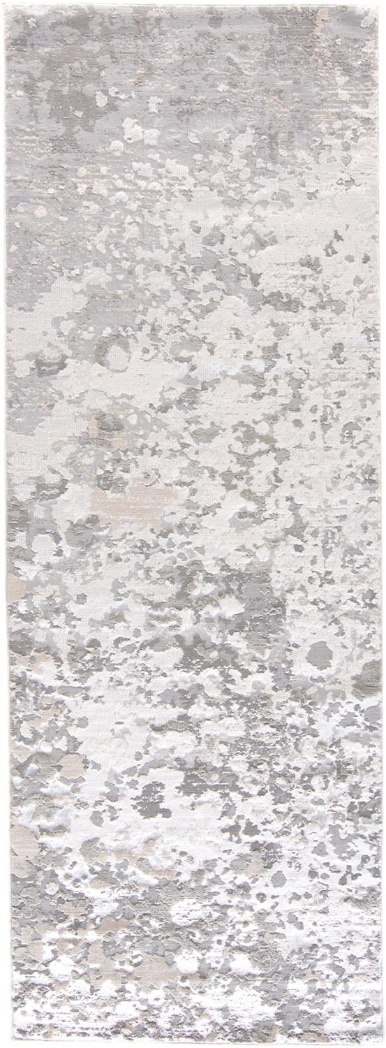 Hallway runner rug with ultra-contemporary silver look with metallic vibes - Santa Clara Furniture Shop What A Room
