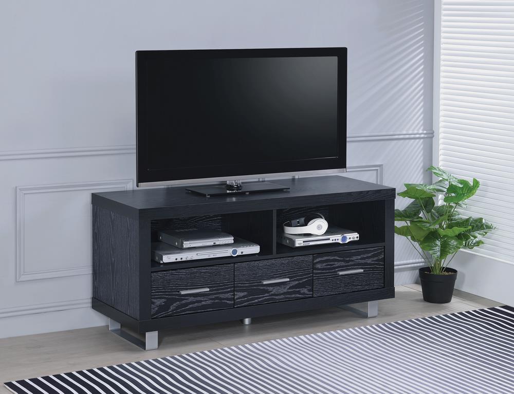 48″ 3-drawer TV Console Black Oak - What A Room