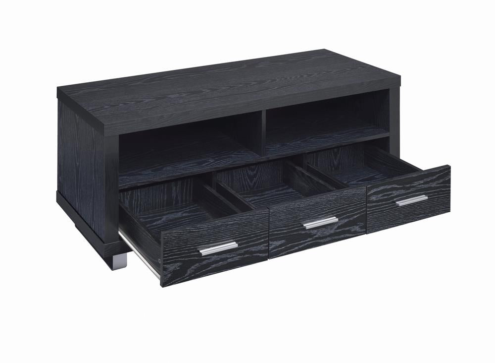 48″ 3-drawer TV Console Black Oak - What A Room
