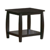 Square End Table with Bottom Shelf Espresso - What A Room
