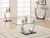 Willemse Glass Top End Table Clear and Satin - What A Room