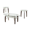 3-piece Occasional Table Set Cappuccino and Chrome - What A Room