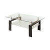 Tempered Glass Coffee Table with Shelf Black - What A Room