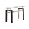Tempered Glass Sofa Table with Shelf Black - What A Room