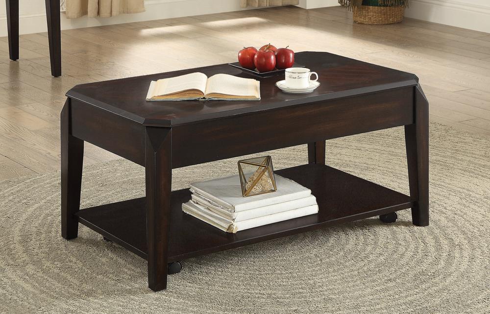 Lift Top Coffee Table with Hidden Storage Walnut - What A Room