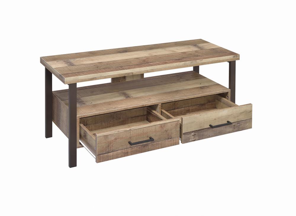 48″ 2-drawer TV Console Weathered Pine - What A Room