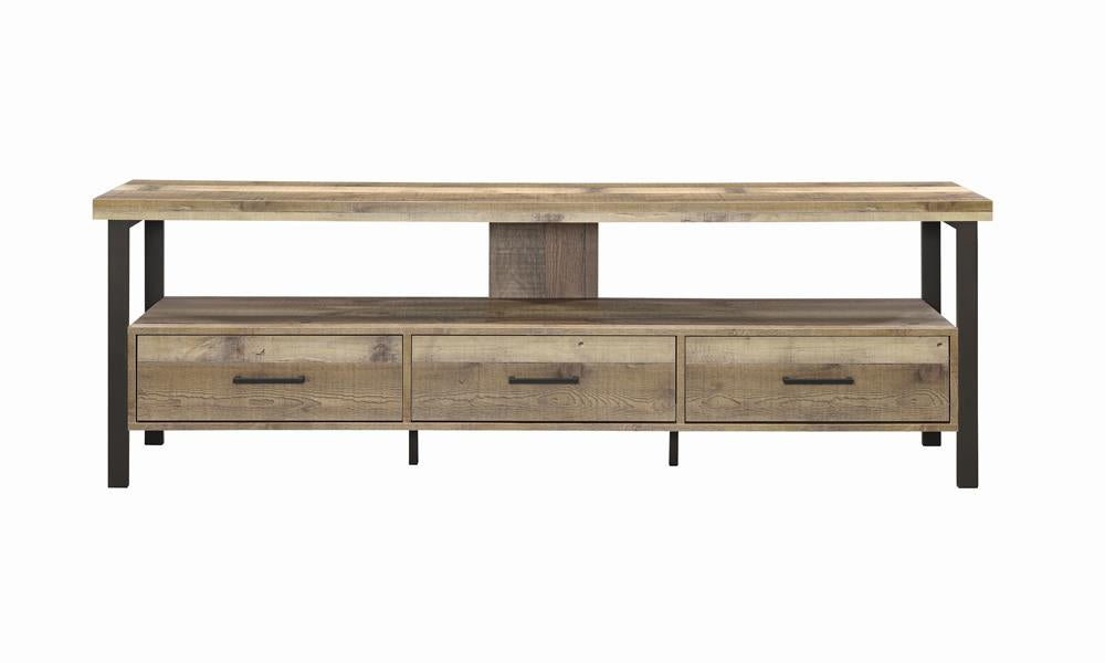 71″ 3-drawer TV Console Weathered Pine - What A Room