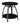 Round End Table Dark Grey and Black Nickel - What A Room