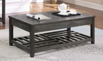 Lift Top Coffee Table with Storage Cavities Grey - What A Room