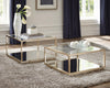 2-piece Square Occasional Set Rose Brass - What A Room