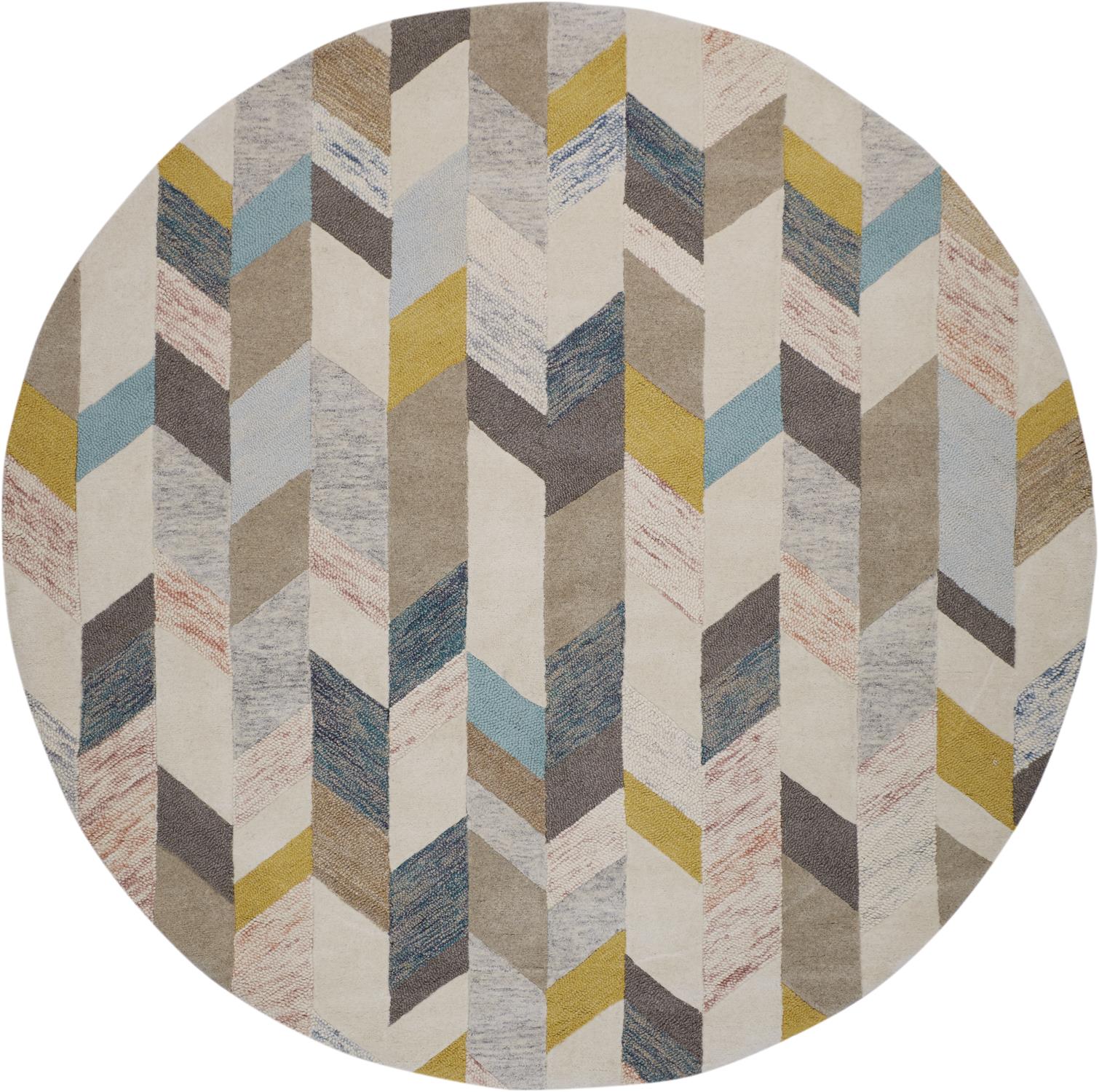 Muted, but still eye-catching circular rug - What A Room Serving Santa Clara