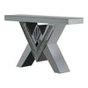 Caldwell V-shaped Sofa Table with Glass Top Silver - What A Room