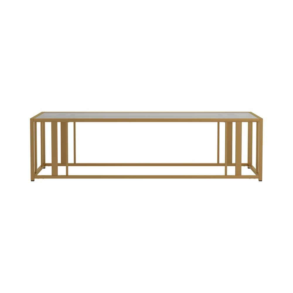 Eastbrook Metal Frame Coffee Table Matte Brass - What A Room