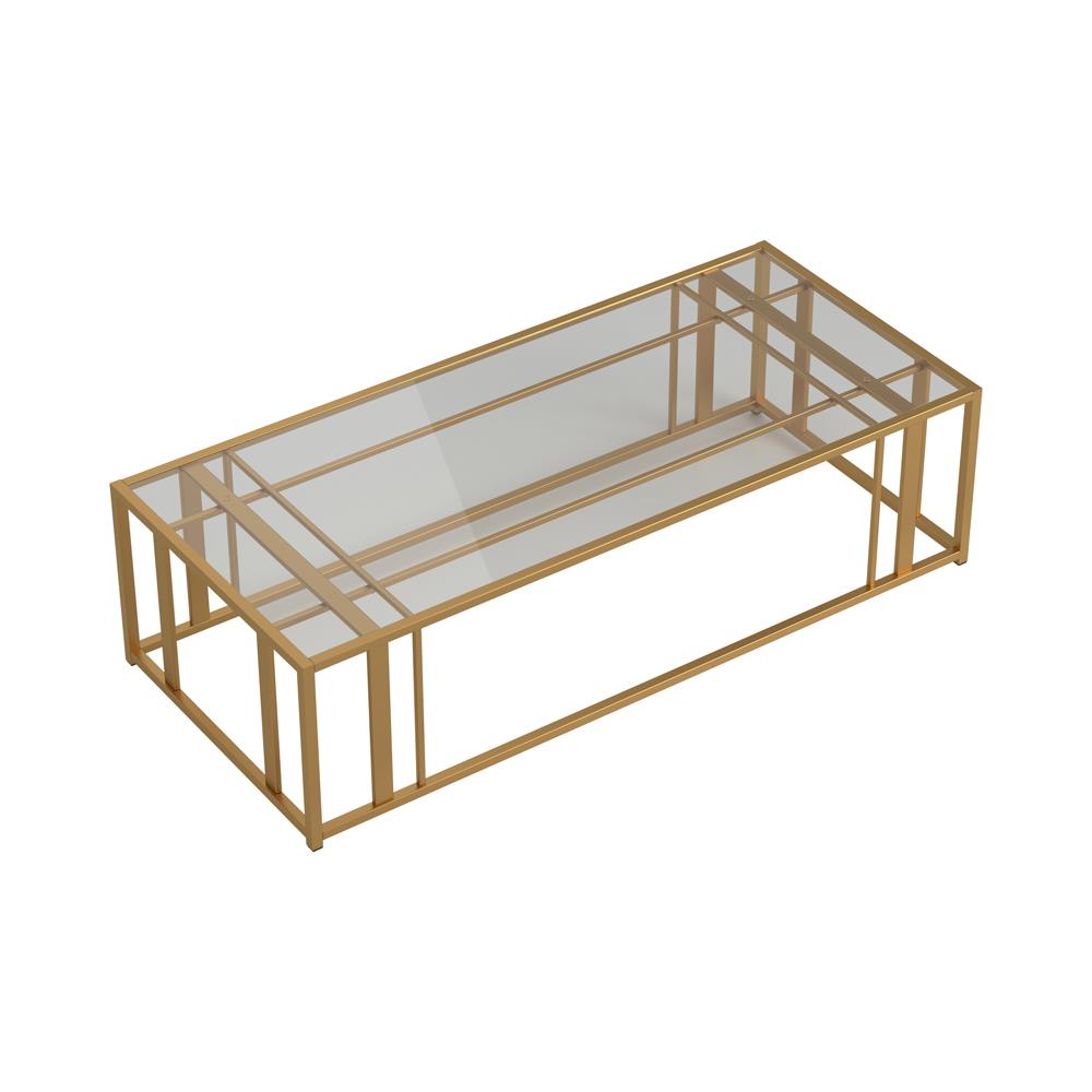 Eastbrook Metal Frame Coffee Table Matte Brass - What A Room