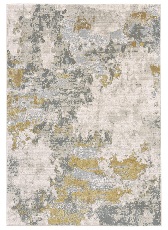 Spectacular gold and blue and matte large format rectangular rug - Contemporary furniture and contemporary rugs in The Bay Area