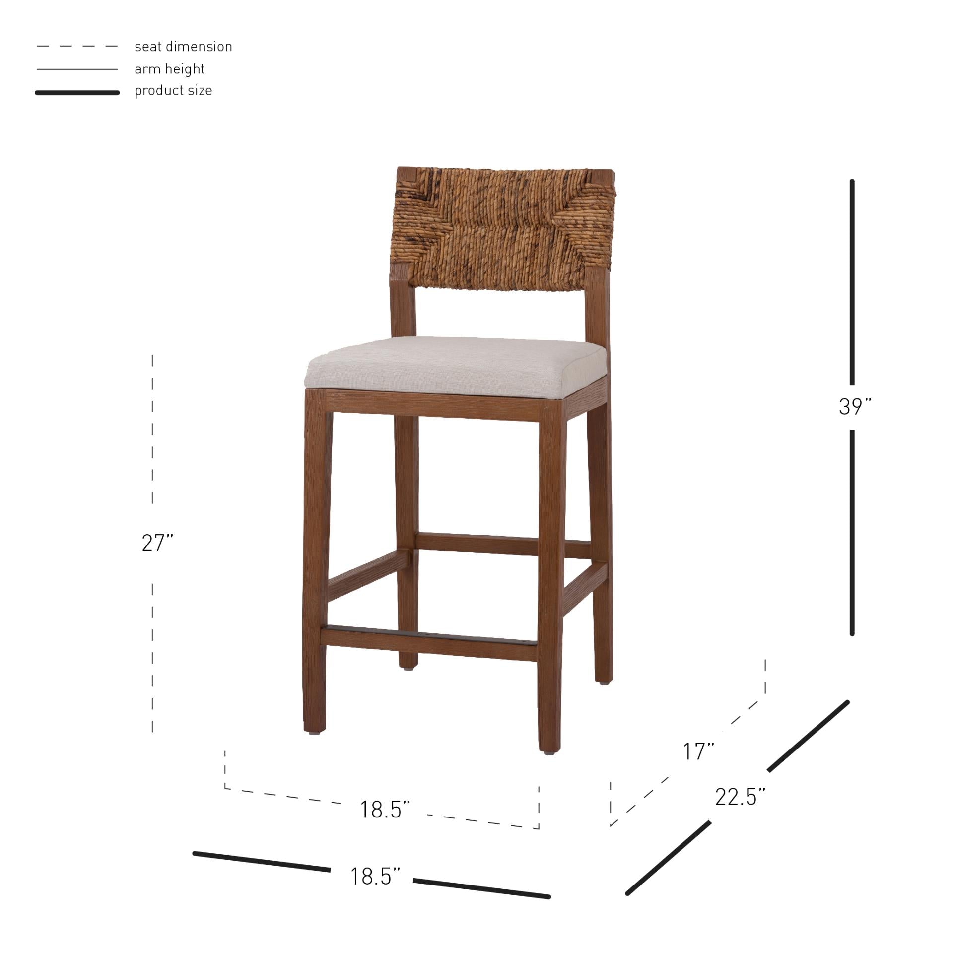 Lyon Abaca Counter Stool - What A Room