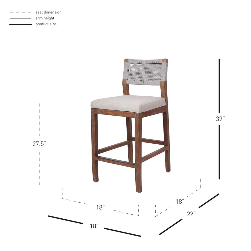 Pierre Rope Counter Stool - What A Room