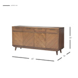 Piero Chevron Buffet 4 Drawers + 4 Doors - What A Room
