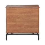Bellevue KD Nightstand/ Side Table 1 Drawer Graphite Metal Legs - What A Room